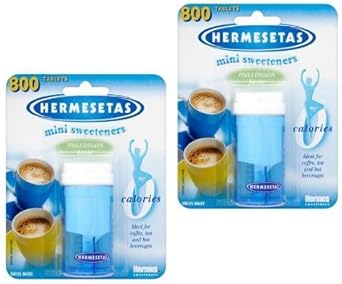 Hermesetas Mini Sweeteners 800 Tablets-Pack Of 2