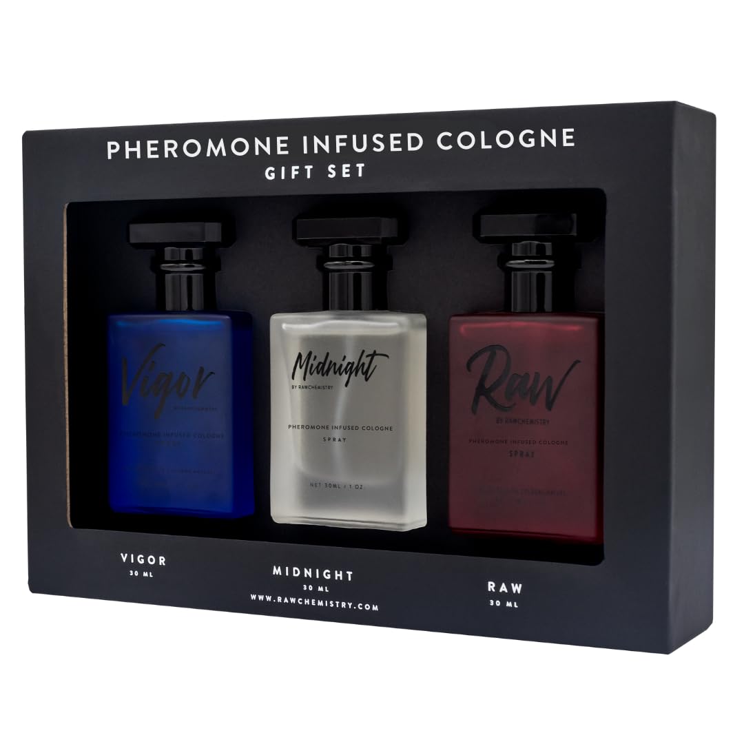 Rawchemistry - A Pheromone Infused Mens Cologne Gift Set - Set Of 3 Colognes : Beauty & Personal Care