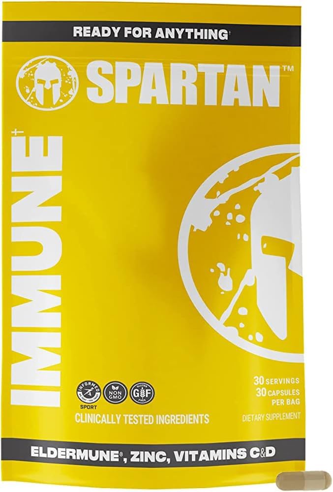 Spartan Race Immune, Body Armour for The True Warrior, Scientifically Validated, Supports Healthy Immune System and Immune Response, 60 Count