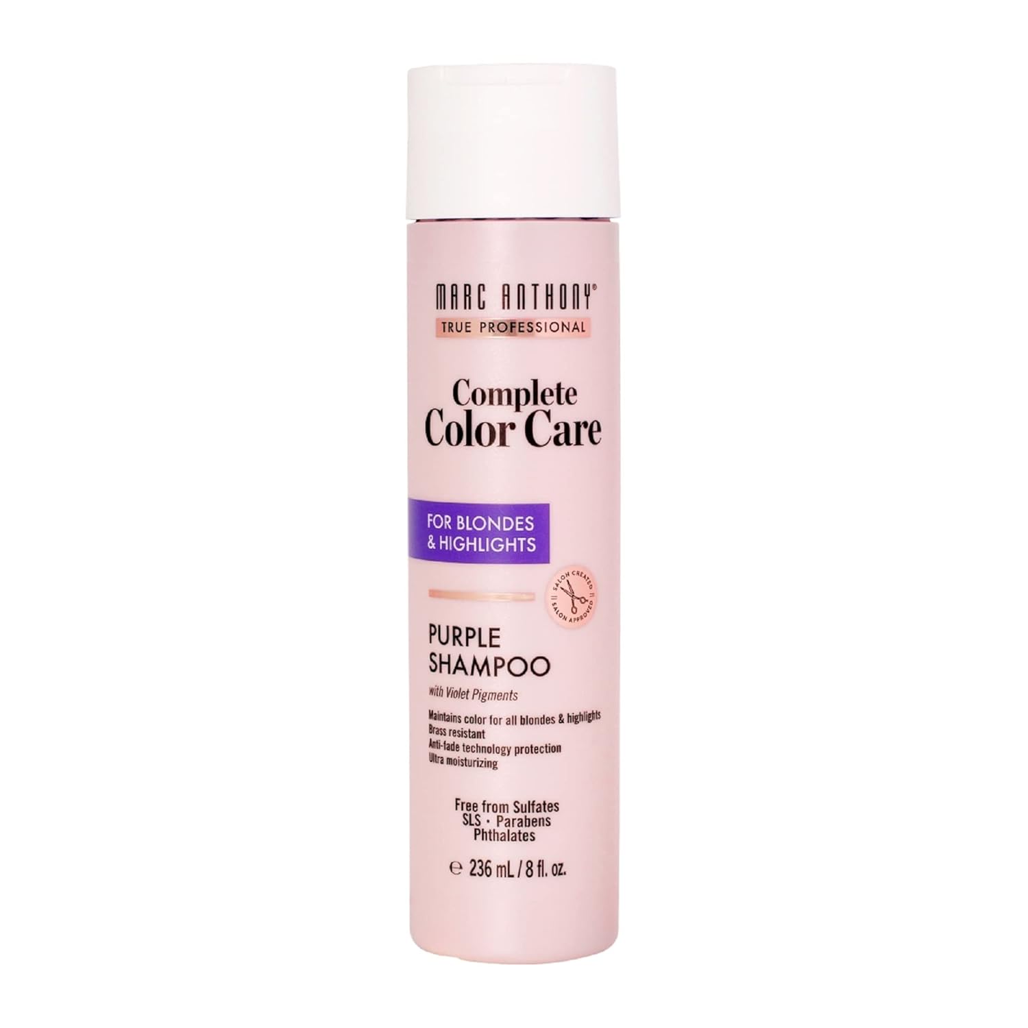 Marc Anthony Complete Color Care Purple Shampoo For Blondes & Highlights, 8 Ounce (Packaging May Vary)