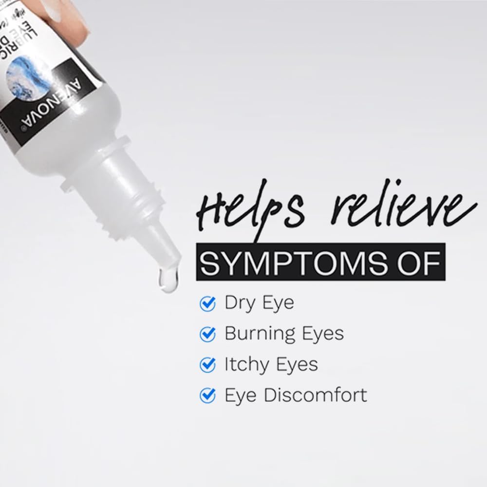 Avenova Lubricant Eye Drops - Instant Eye Relief from Dry Eye Symptoms, Contact Lens Intolerance, Two Pack of 15 mL Bottles : Health & Household