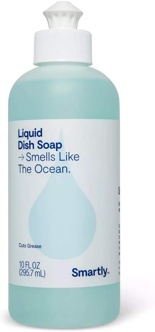 Smartly Dishwashing Liquid, Ocean Scented Liquid Dish Soap - 10 Ounce Bottle (4 Pack) : Health & Household