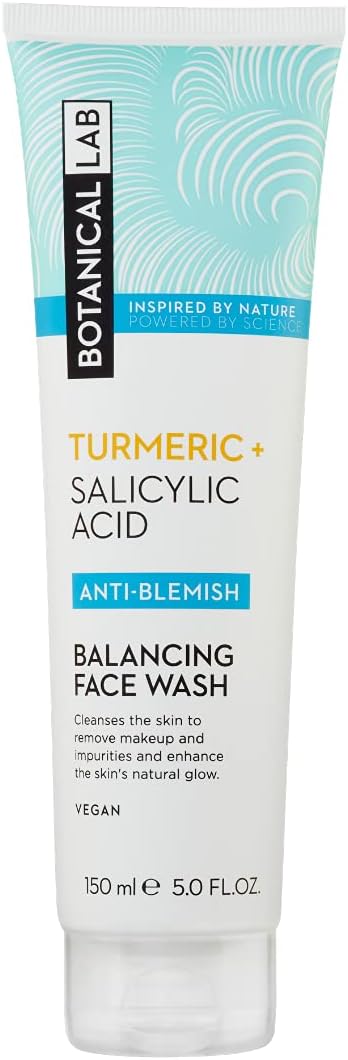 Botanical Lab Turmeric + Salicylic Acid Balancing Gel Face Cleanser For Combination, Oily And Blemish Prone Skin, Clear, 150 Ml