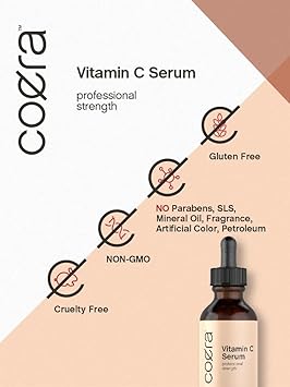 Coera Vitamin C Serum for Face | 2 oz | Hydrating Serum for Dark Spots | Paraben & SLS Free : Beauty & Personal Care