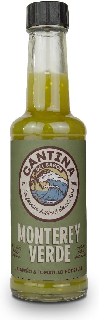 Cantina Del Sabor Monterey Verde Jalapeno & Tomatillo Hot Sauce, Californian Inspired Street Food, 146 G (Pack Of 1)