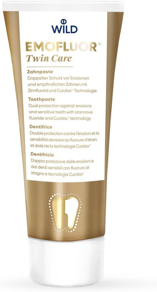 Emofluor Twin Care Toothpaste, Dual Protection Against Erosion And Sensitivity With Tin Fluoride And Curolox® Technology