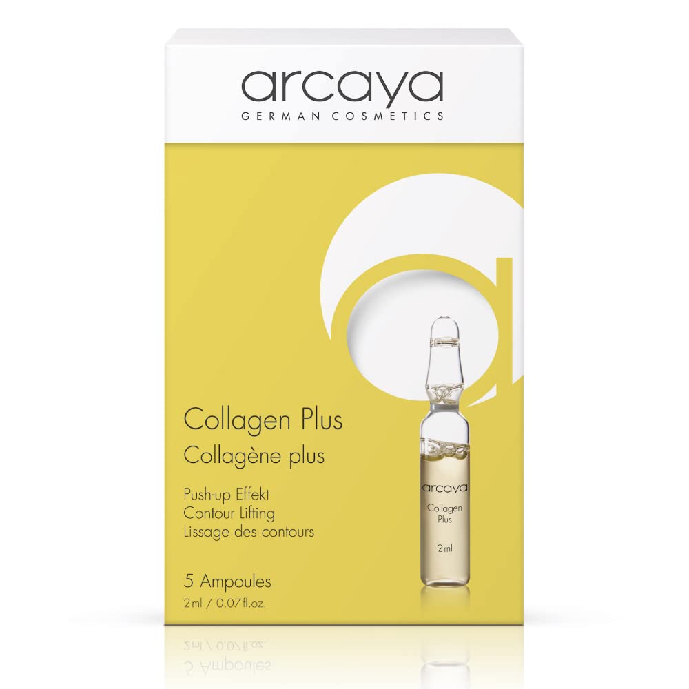 Arcaya Collagen Plus Face Firming Ampoule Serum - Instant Face Lift & Deep Hydration With Marine Collagen, Soothing Black Oat, For All Skin Types - Cruelty-Free & Paraben-Free, Skincare Serum, 5X2Ml