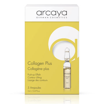 Arcaya Collagen Plus Face Firming Ampoule Serum - Instant Face Lift & Deep Hydration With Marine Collagen, Soothing Black Oat, For All Skin Types - Cruelty-Free & Paraben-Free, Skincare Serum, 5X2Ml