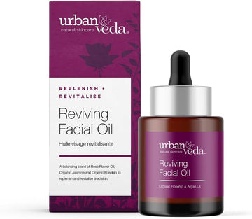 Urban Veda Reviving Facial Oil |Collagen Face Oil |For Mature, Tired & Wrinkled Skin|Squalane Oil, Organic Rosehip Oil And Shatavari Oil| Anti Aging & Anti Wrinkle |Face Bio Oil | Vitamin E Oil |30 Ml