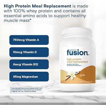 Bariatric Fusion Strawberry Meal Replacement 27G Protein Powder, 21 Serving Tub For Bariatric Surgery Patients Including Gastric Bypass And Sleeve Gastrectomy - No Gluten, Aspartame Or Sugar