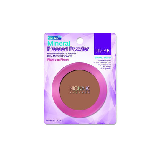 Nicka K New York Mineral Pressed Powder 0.35Oz, Mp106 Walnut : Face Powders : Beauty & Personal Care