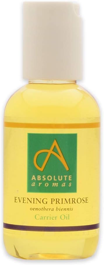 Absolute Aromas Evening Primrose (Oenothera Biennis) Oil 50Ml - Pure, Natural, Cold-Pressed, Gmo-Free Vegan And Cruelty Free – Moisturising Carrier Oil For Body And Facial Massage