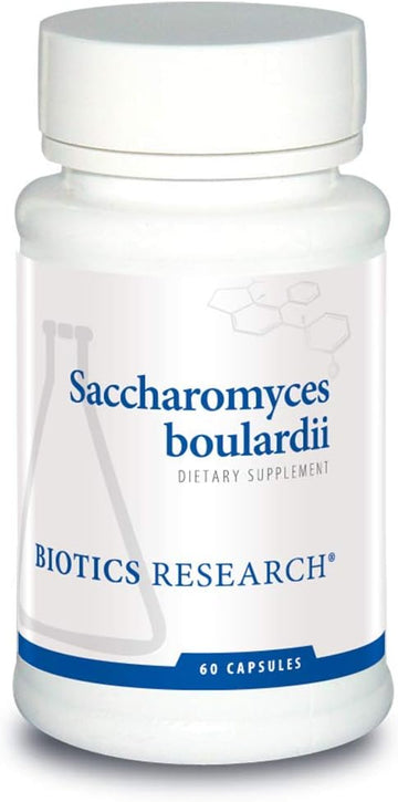 Biotics Saccharomyces Boulardii Probiotic Supplement. Benefits Microbial Balance. Dairy-Free, Temperature-Stable, Supports Gi Health, Supports Healthy Immune And Pathway Responses, 60 Caps