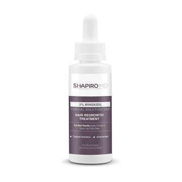 Minoxidil 2% Topical Solution for Women's Hair Growth, Serum Promotes Hair Regrowth by Reactivating Hair Follicles | Shapiro MD (1 Month)