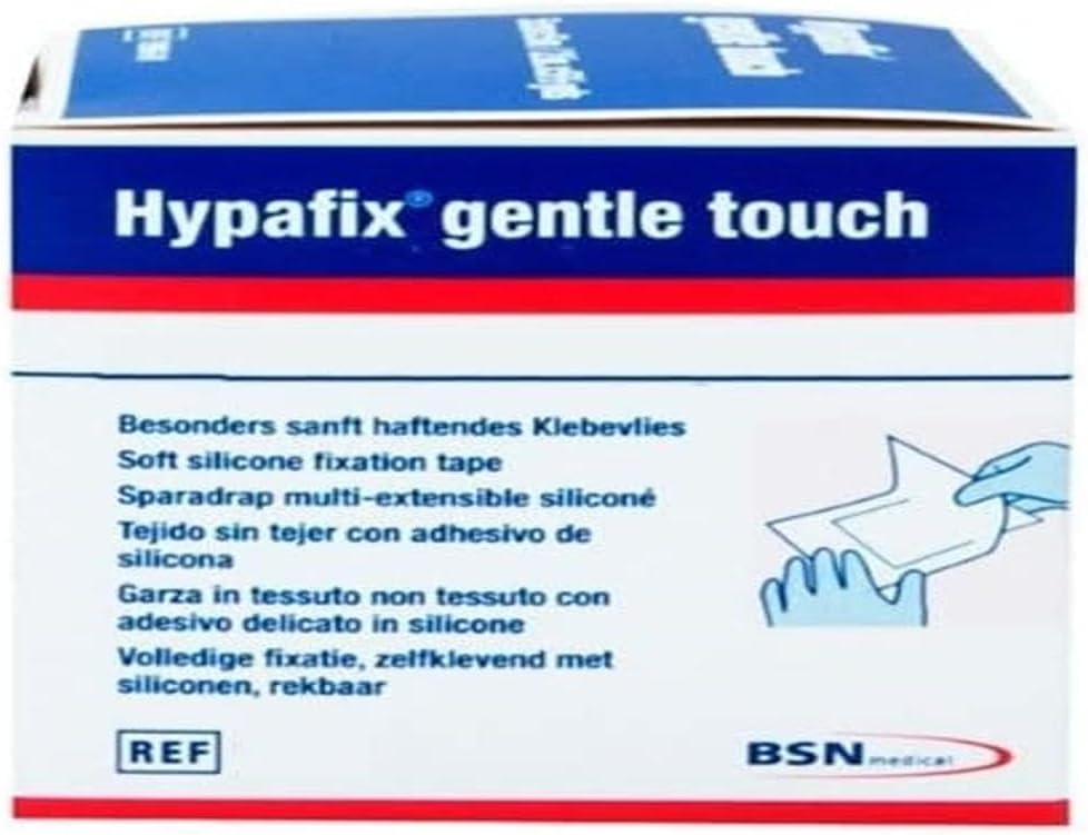 Hypafix Gentle Touch 5Cm X 5M Tape For Fragile Skin, 1 Count, Sterile, Latex-Free, 0.08 Grams, Polyethylene