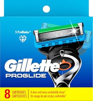 Gillette Proglide Razor Refills For Men, 8 Razor Blade Refills