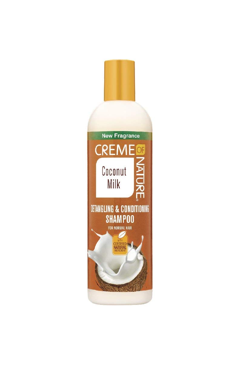 Shampoo with Coconut Milk by Creme of Nature, Detangling and Conditioning Formula for Normal Hair, 12 Fl Oz : Beauty & Personal Care