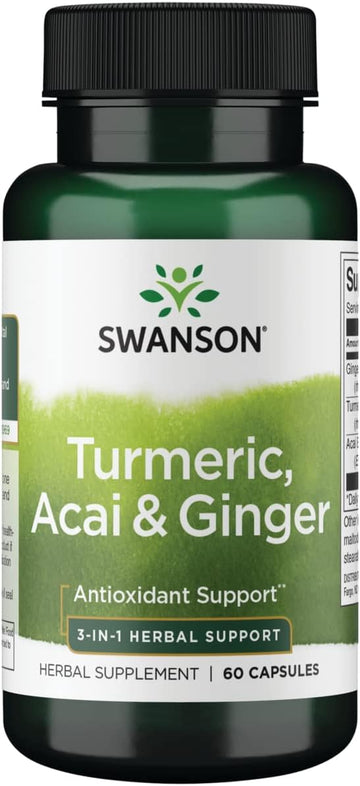 Swanson Full Spectrum Turmeric Acai & Ginger 60 Capsules