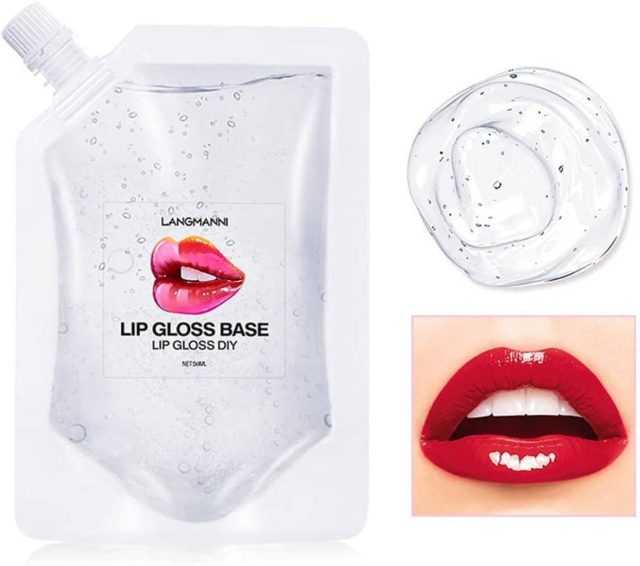 20Ml Clear Transparent Moisturizing Diy Lip Gloss Base Lip Balm Material Gel, Organic Lipctisk Lip Glow Lip Glaze Base For Making Your Own Lip Plumper/Lip Tint/Lip Primer (Orange Pearlescent)