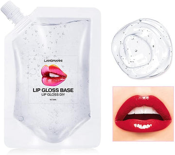20Ml Clear Transparent Moisturizing Diy Lip Gloss Base Lip Balm Material Gel, Organic Lipctisk Lip Glow Lip Glaze Base For Making Your Own Lip Plumper/Lip Tint/Lip Primer (Orange Pearlescent)