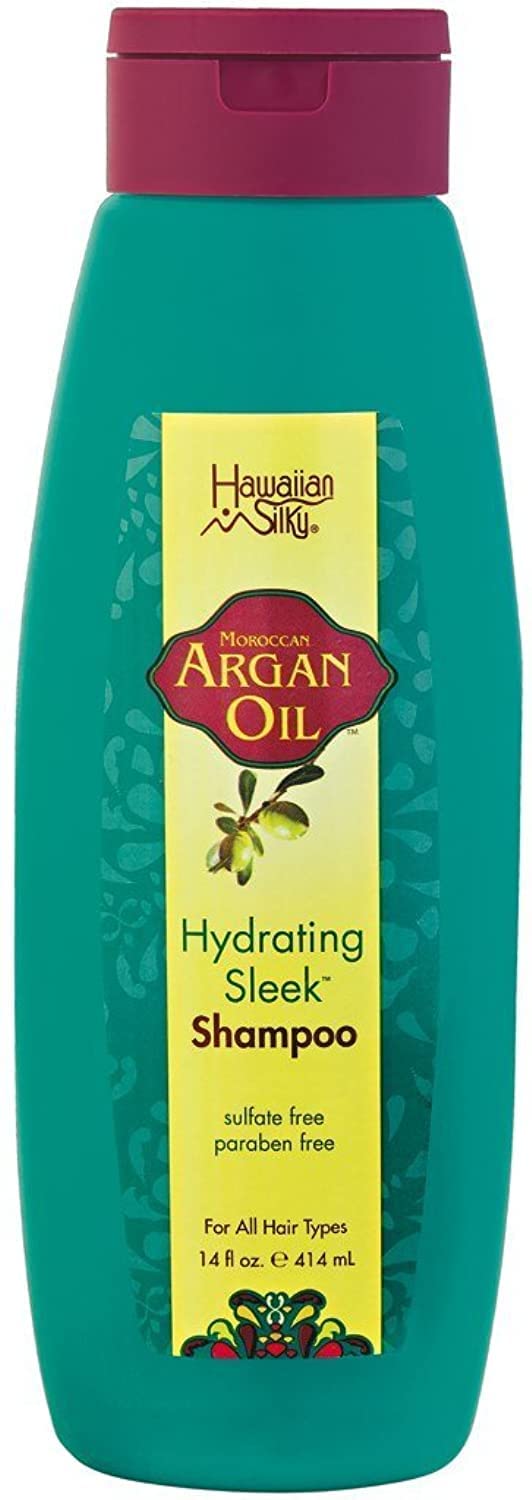 Hawaiian Silky Argan Oil Hydrating Sleek Shampoo, 14 Ounce