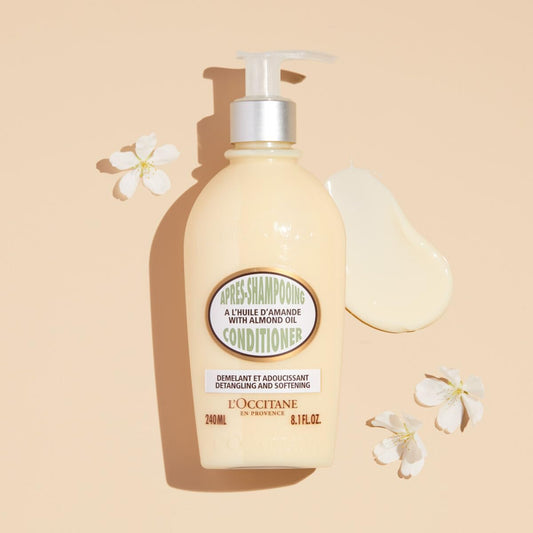 L'Occitane Almond Conditioner With Almond Oil For All Hair Types, 8.1 Fl Oz