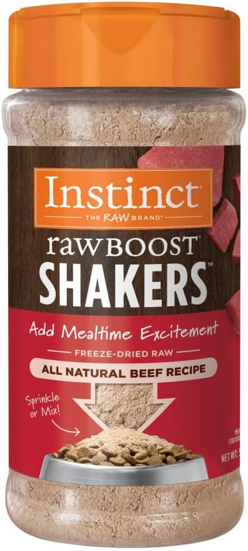 Instinct Raw Boost Shakers Freeze-Dried Powder Dog Food Topper - Beef, 5.5 Oz. Bottle