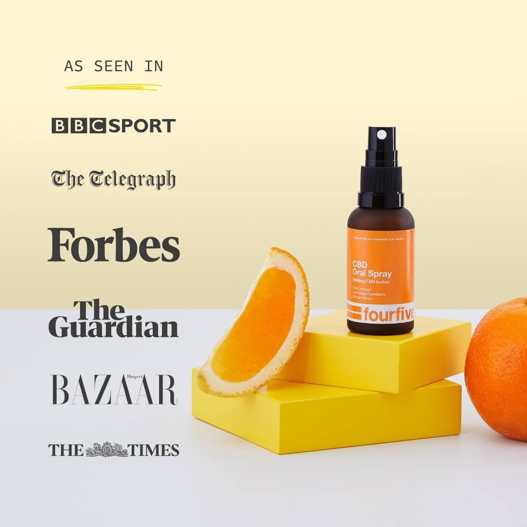 fourfive CBD Oil Spray 2000mg (Strong High Strength) Orange, Muscle & Sleep Aid, Natural & Vegan Friendly - 30ml : Amazon.co.uk: Health & Personal Care