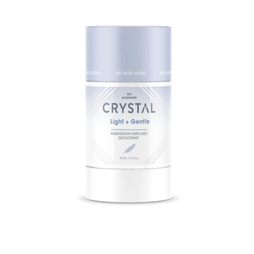 Crystal Magnesium Solid Stick Natural Deodorant, Non-Irritating Aluminum Free Deodorant for Men or Women, Safely and Effectively Fights Odor, Baking Soda Free,Light + Gentle (2.5 oz)