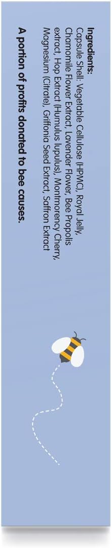 Unbeelievable Health Bee Rested Sleep Support Supplement - Created By Nutritional Experts - Therapeutic Ingredients Include Royal Jelly, Saffron, Chamomile & Lavender