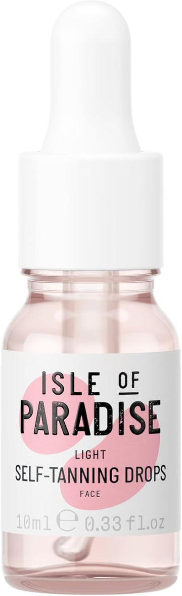 Isle Of Paradise Self Tanning Face Drops Light (10 Ml) Add Self Tanning Drops To Skin Care Natural Ingredients & Vegan