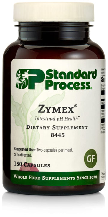 Standard Process Zymex Capsules - Whole Food Digestion And Digestive Health With Rice Bran, Spanish Moss, And Beet Root - 150 Capsules