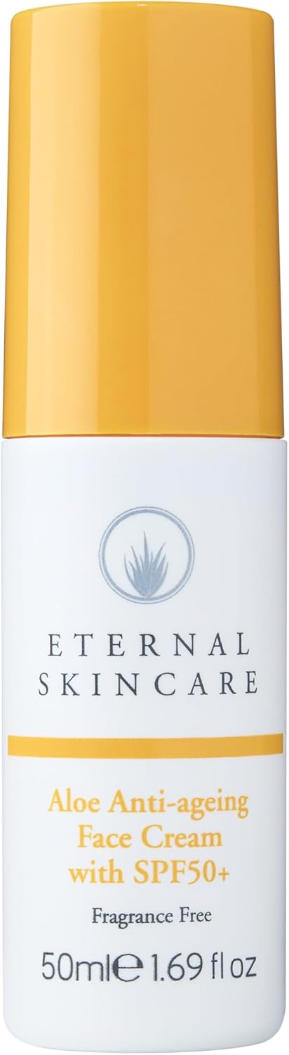 Eternal Skincare – Aloe Anti-Ageing Face Cream Spf 50+ | Daily Hydrating Protection With Uva/Uvb Protection, Blue Light Defence, Soothing Aloe Vera, Fragrance-Free, For Sensitive Skin