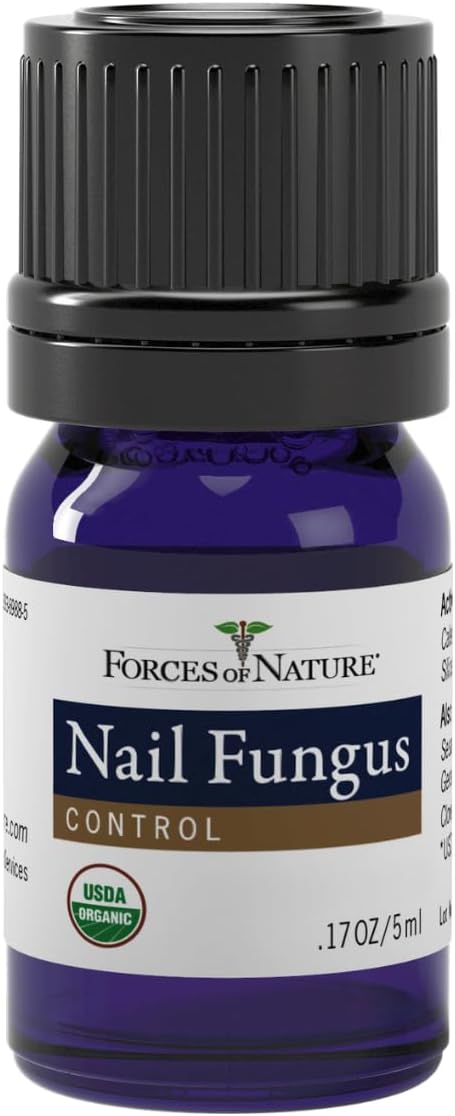 Forces Of Nature Toenail Nail Fungus Treatment, Organic Antifungal Restores Appearance Of Toenails And Fingernails, Homeopathic Medicine For Cracked, Dry, Damaged & Discolored Nails, 0.17 Fl Oz