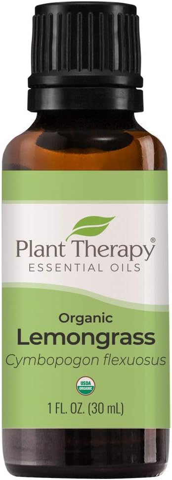 Plant Therapy Organic Lemongrass Essential Oil 100% Pure, Usda Certified Organic, Undiluted, Natural Aromatherapy, Therapeutic Grade 30 Ml (1 Oz)