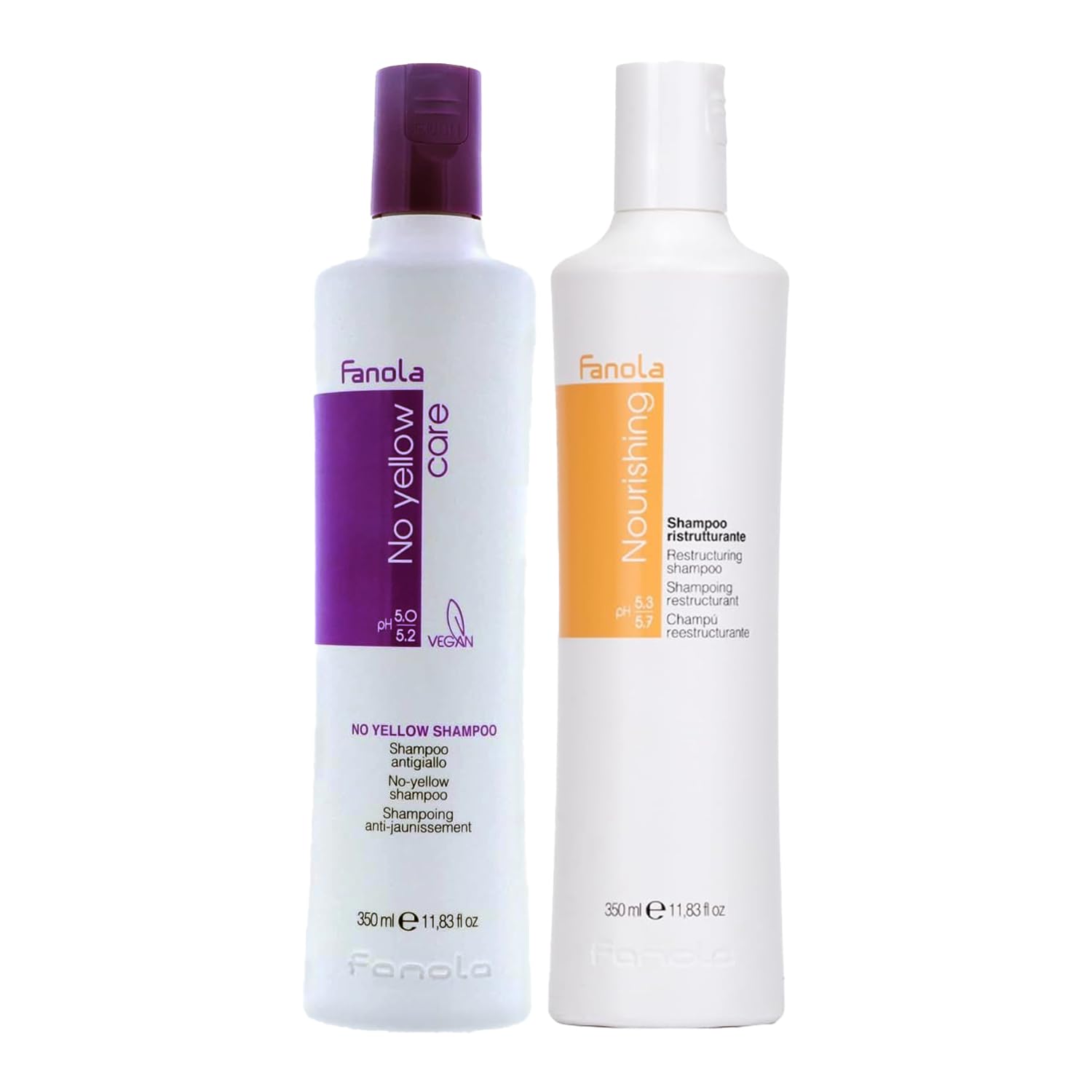 Fanola No Yellow Shampoo Bundle With Nutri Care Restructuring Conditioner