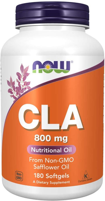 NOW Supplements, CLA (Conjugated Linoleic Acid) 800 mg, Nutritional Oil, 180 Softgels