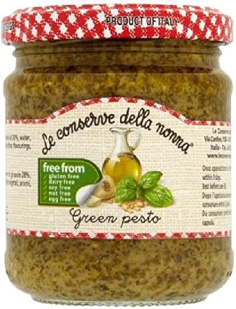Le Conserve Della Nonna Dairy & Gluten Free Green Pesto Sauce 185G - Pack Of 2