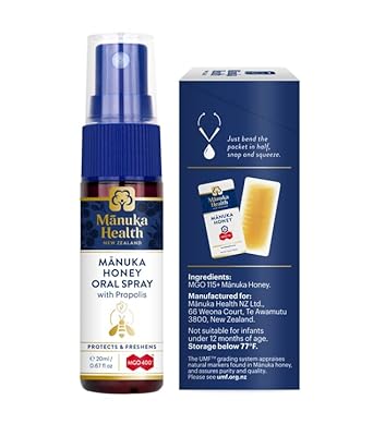 Manuka Health, Manuka Honey On-The-Go Sachets And Propolis Throat Spray Bundle