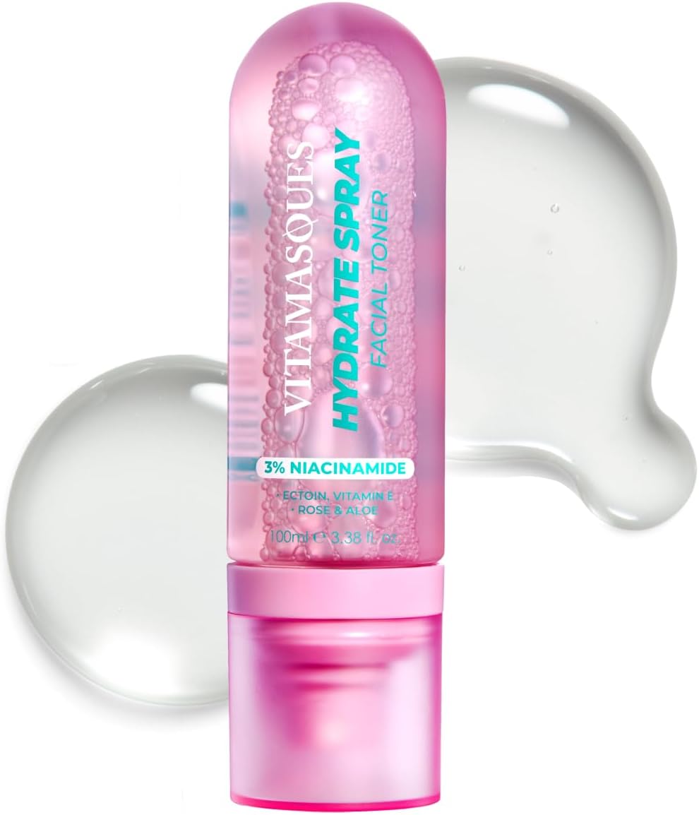 Vitamasques Hydrating Toner For Face - Facial Toner With Niacinamide - Instant Rereshment & Lasting Hydration - 3.38 Fl Oz