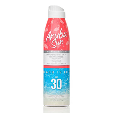 Spf 30 Sunscreen Spray | Aruba Reef Act Compliant No 67 Octinoxate & Oxybenzone Free | 6 Oz, Water-Resistant, Non-Greasy, Broad Spectrum Uva/Uvb Sunscreen