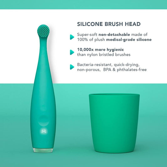 Foreo Issa Baby Gentle Sonic Toothbrush For Babies Aged 0 To 4, Kiwi Green