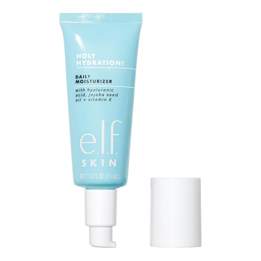 E.L.F. Skin Holy Hydration! Daily Hydration Moisturizer, Ultra-Hydrating Formula, Infused With Aloe, Jojoba Oil & Shea Butter, Vegan & Cruelty-Free, 2.53 Fl Oz : Beauty & Personal Care