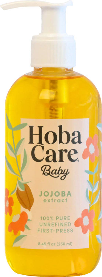 100% Pure Jojoba Oil Baby Care - Unrefined and Cold Pressed Body & Scalp Massaging Oil for Skin, Hair, and Nails - Helps to Fight Cradle Cap and Dry Skin (8.45 fl oz / 250 ml)