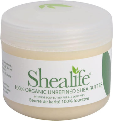 220 Grams Organic Unrefined Shea Butter for Conditioning Sensitive and Dry Skin Baby Skin Salve Treatment of Eczema Psoriasis and Damaged Skin Supplied Direct by Shea Life Skincare 220g 7.66 oz
