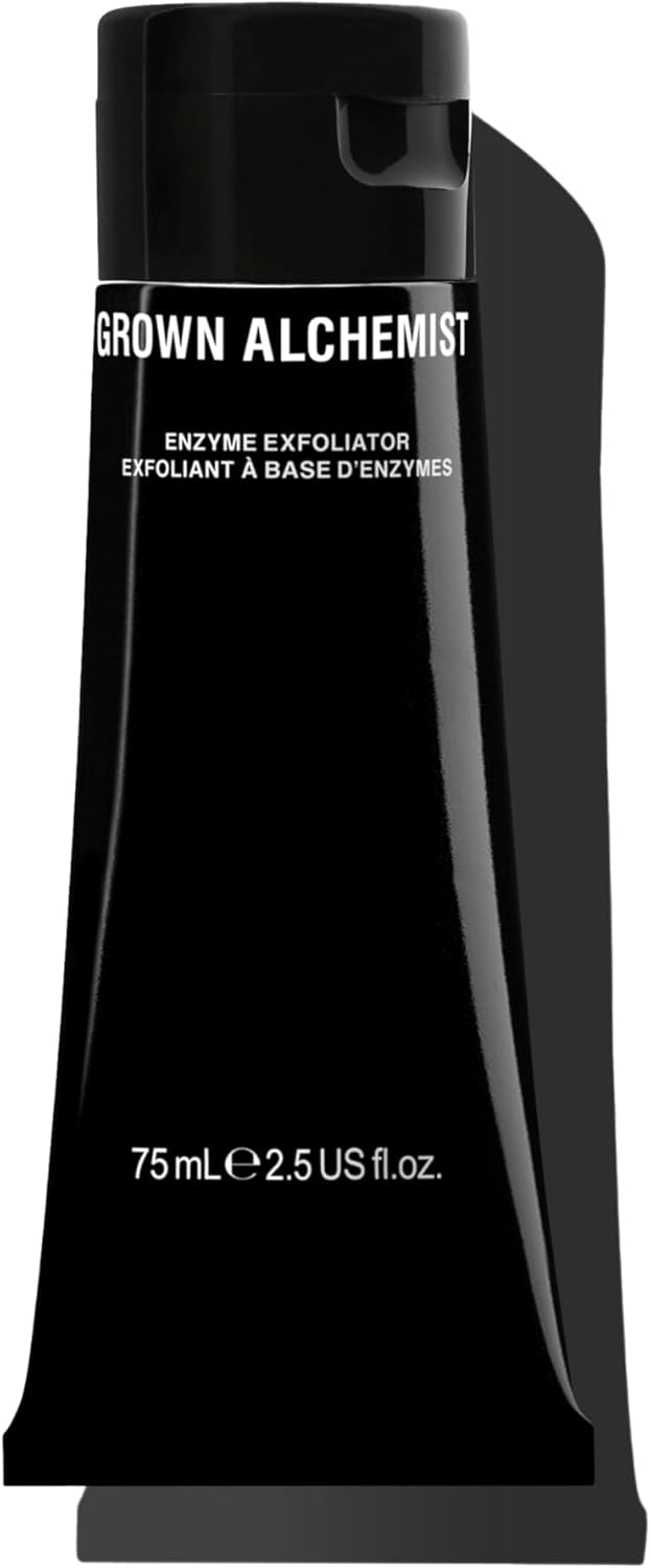 Grown Alchemist Enzyme Exfoliator - Exfoliating Face Wash, Sweet Almond - Natural Oils Facial Exfoliant With Papaya Enzymes & Vitamin C, Revitalises, Brightens, Sooths - Hydrating Face Wash 75 Ml