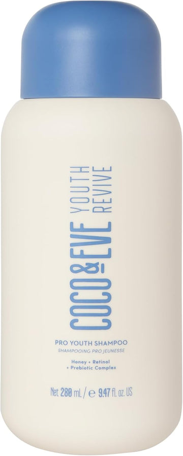 Coco & Eve Pro Youth Shampoo. Anti-Aging, Strength, Shine, Volume. Regulate Dandruff. With Honey, Retinol For Youthful Hydrated Hair. (280Ml)