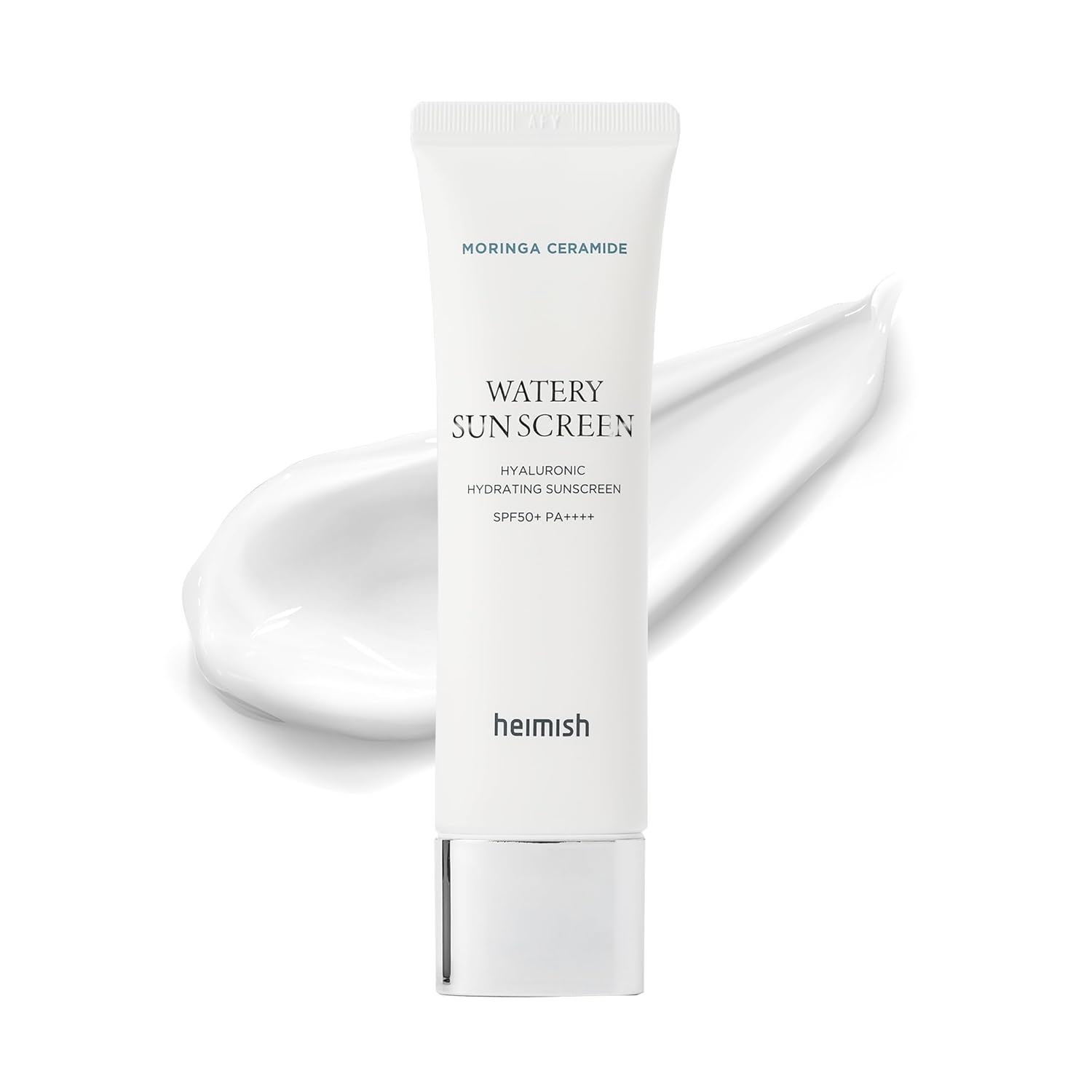 Heimish Moringa Ceramide Hyaluronic Hydrating Watery Sunscreen - Spf Face Moisturiser, Daily Sunscreen For Face, Broad Spectrum Spf 50, Non-Greasy, Lightweight With Hyaluronic Acid, 1.7Fl.Oz/50Ml