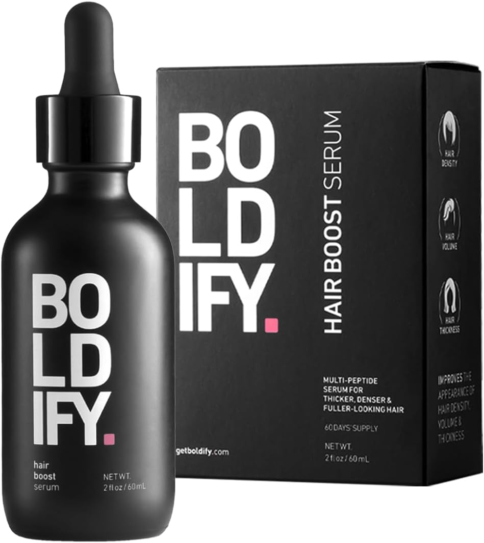 Boldify Hair Growth Serum, All Natural Scalp Treatment, Contains 30 Natural Hair Boosters, Growth Oil For Women & Men, Lightweight Non-Greasy Serum For All Hair Types - 2 Oz