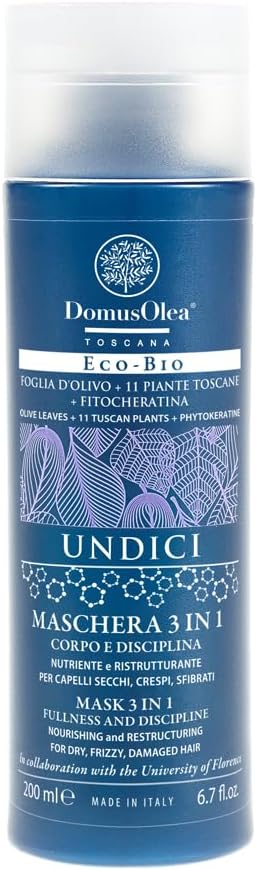 Domus Olea Toscana Mask 3 In 1 200 Ml Nutrient, Restructuring, Body And Discipline